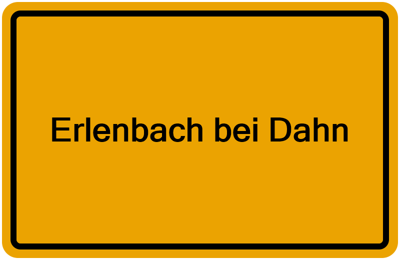 Handelsregisterauszug Erlenbach bei Dahn